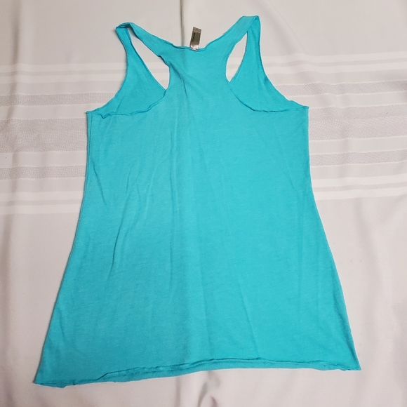 I work hard so my cat has a better life blue running / muscle shirt,Size medium. - Picture 6 of 9